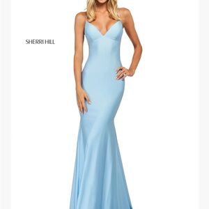 Sherri Hill Blue Prom Dress